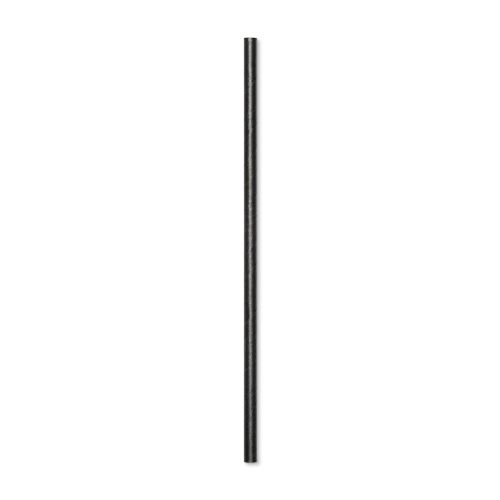 SOFi Cocktail Paper Straw, Black, Unwrapped, 5.75in